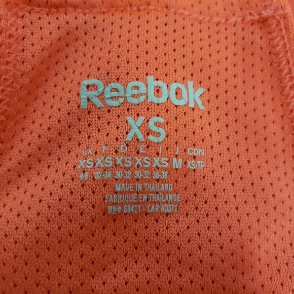 Reebok Womens Top XS High Neck Coral Built-In Bra Workout Tank Stretch Razorback - Picture 8 of 10